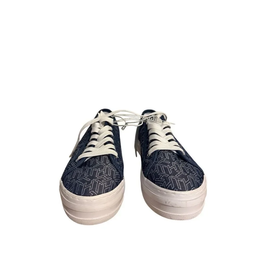 Brand New Tommy Hilfiger Bekimo Blue White Platform Sneakers Size 10